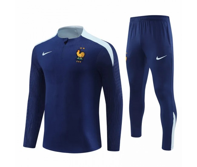 France National Team Mens Navy Training Technical Football Tracksuit 2024-25 France National Team Mens Navy Training Technical Football Tracksuit 2024-25