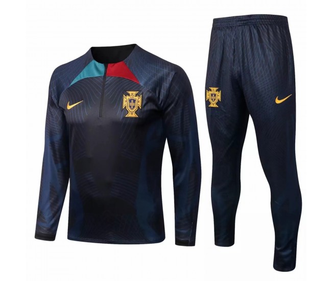 Portugal National Team Navy Training Technical Football Tracksuit 2022-23 Portugal National Team Navy Training Technical Football Tracksuit 2022-23