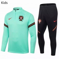 Portugal Team Green Tech Training Soccer Tracksuit Kids 2020 2021