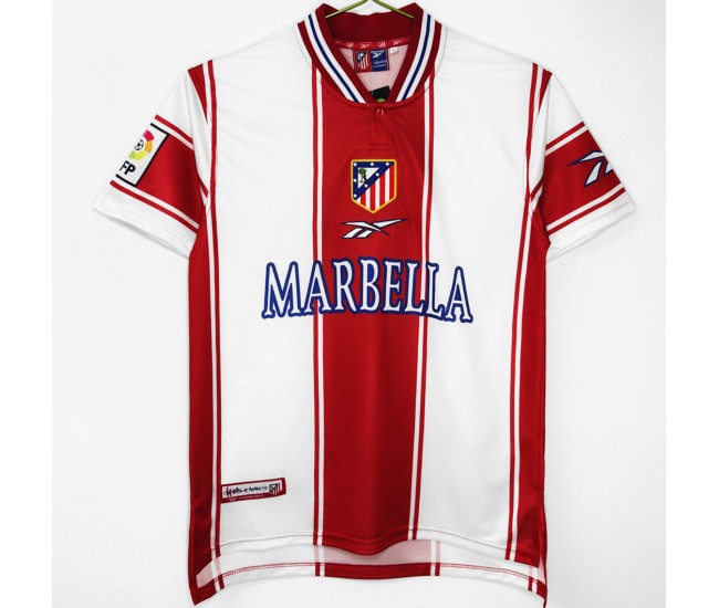 Atletico Madrid Home Retro Jersey 1999-00