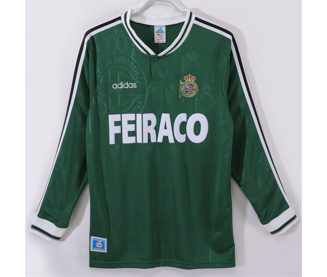 RC Deportivo Away Long Sleeve Retro Jersey 1999-00