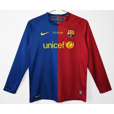FC Barcelona Home Long Sleeve Retro Jersey 2008-2009