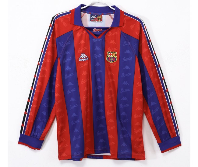 FC Barcelona Home Long Sleeve Retro Jersey 1995-1997