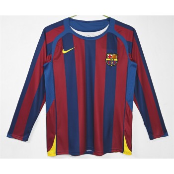 FC Barcelona Home Long Sleeve Retro Jersey 2005-2006