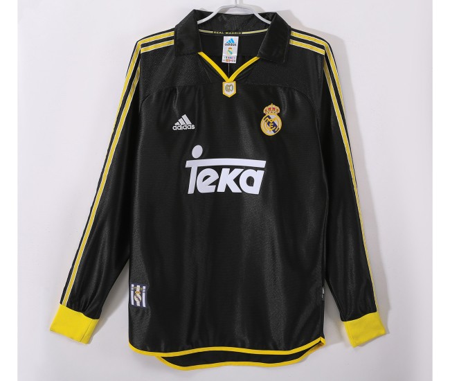 Real Madrid Away Long Sleeve Retro Jersey 1999-2000