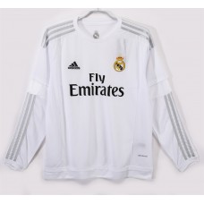 Real Madrid Home Long Sleeve Retro Jersey 2015-16 Real Madrid Home Long Sleeve Retro Jersey 2015-16
