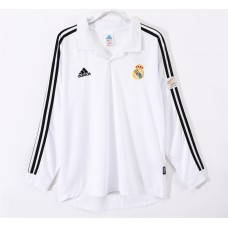 Real Madrid Home Long Sleeve Retro Jersey 2002-03