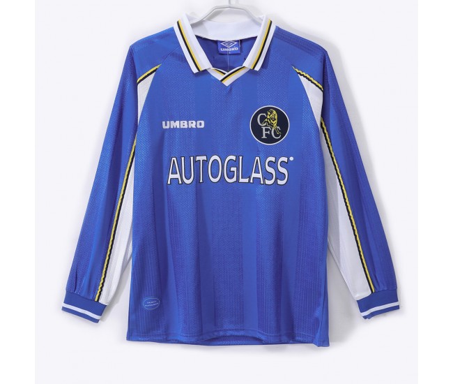 Chelsea Mens Home Long Sleeve Retro Jersey 1997-99