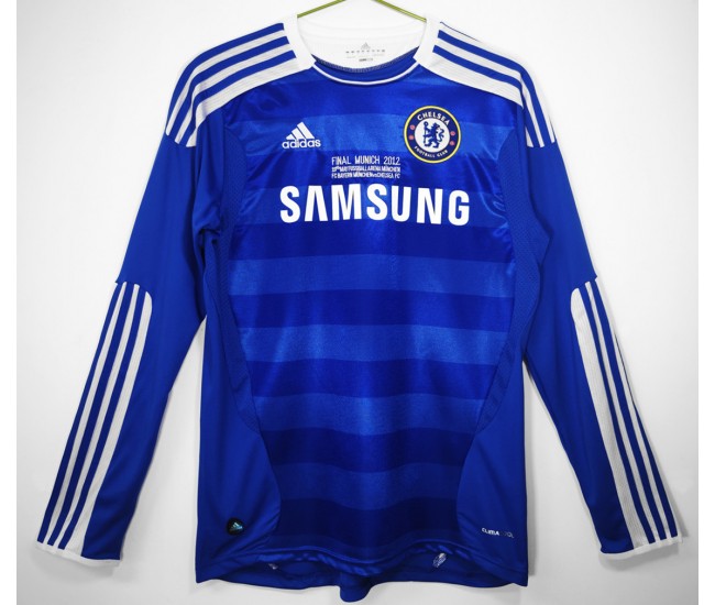 Chelsea Mens Home Long Sleeve Retro Jersey 2011-12
