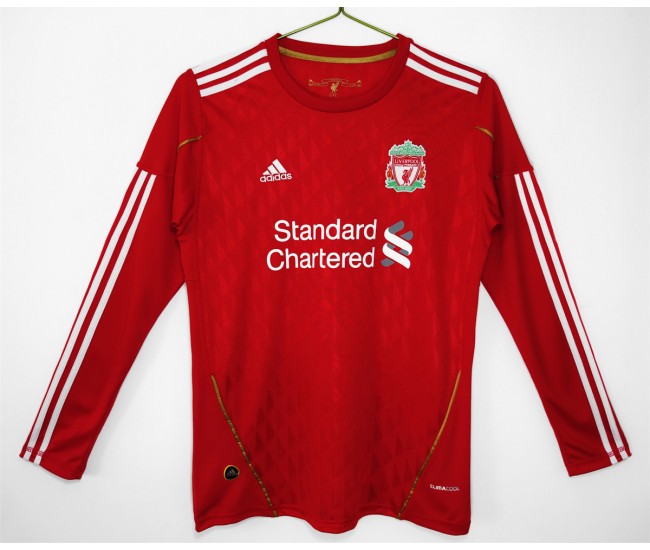 Liverpool FC Home Long Sleeve Retro Jersey 2010-11