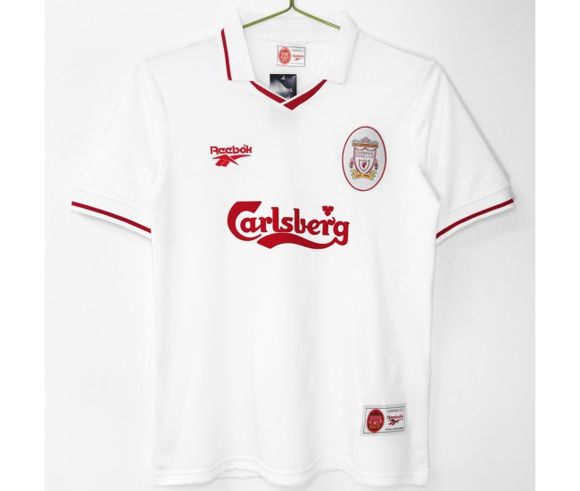 Liverpool FC White Retro Jersey 1996-97